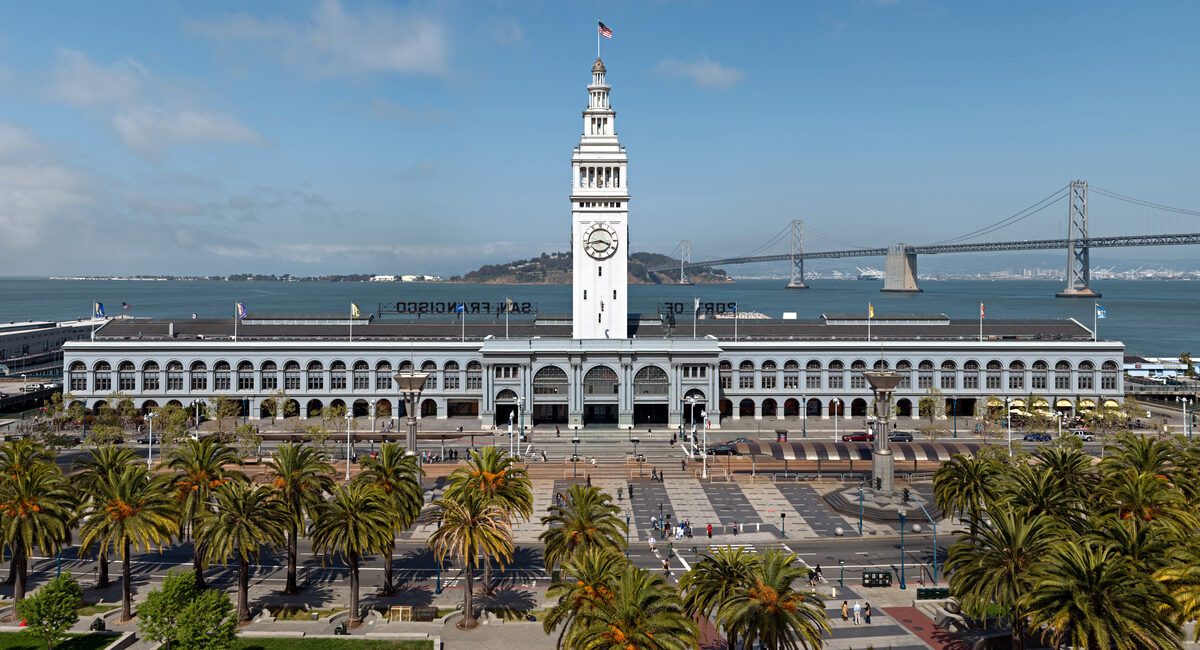 The Ferry Building along the Embarcadero